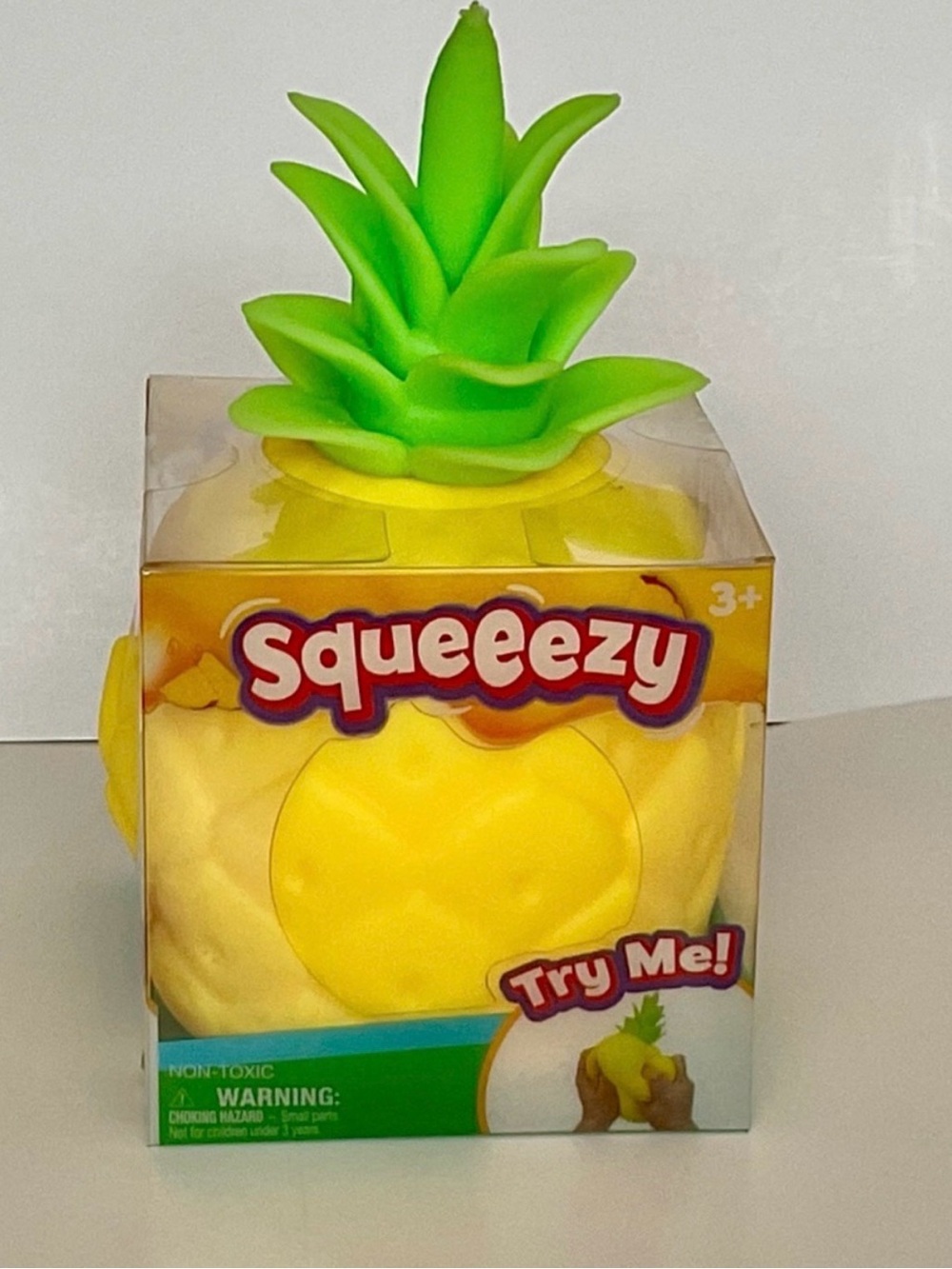 Squeezy Pineapple Squishy Toy - Yellow & Green